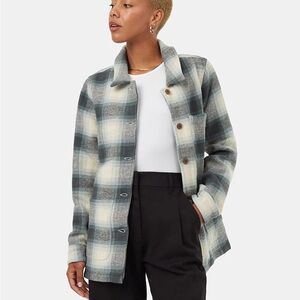 tentree Gray Plaid Utility Jacket